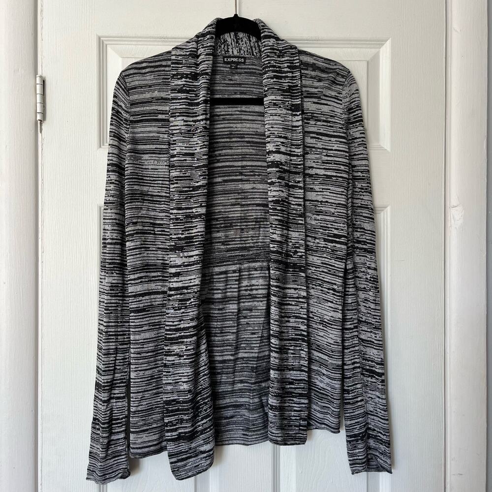 Express Space Dyed Open Front Cardigan - Size M